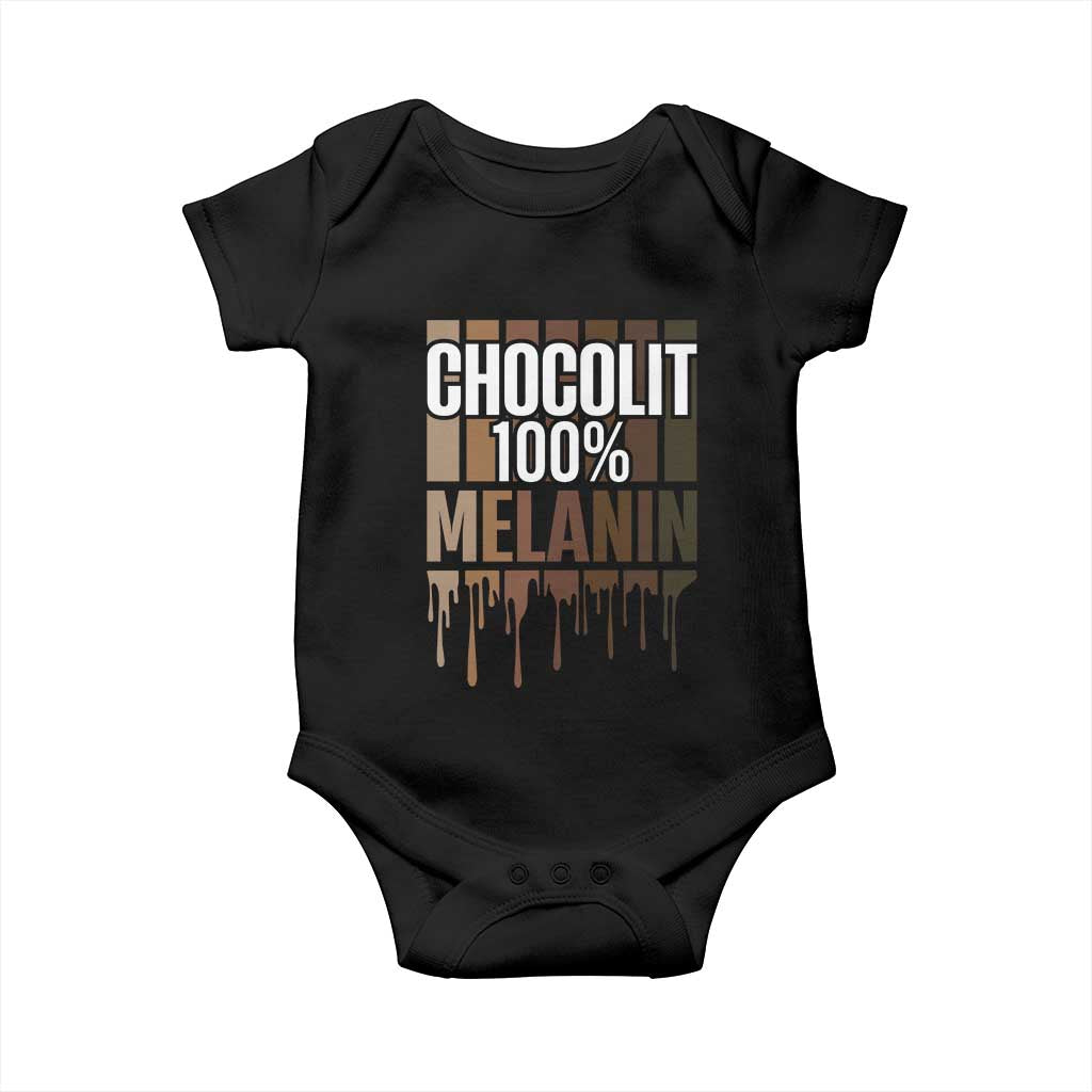 Funny Chocolit 100% Baby Onesie Melanin Black Pride African American