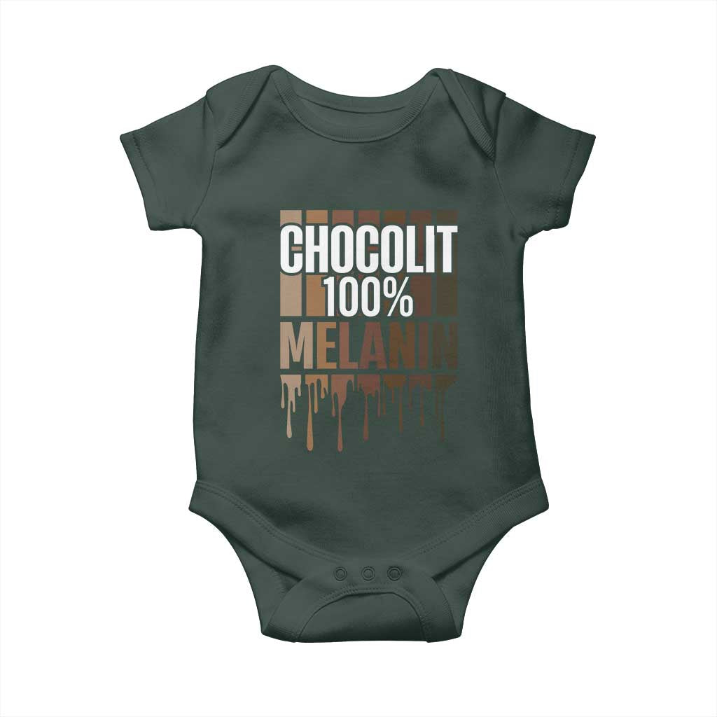 Funny Chocolit 100% Baby Onesie Melanin Black Pride African American