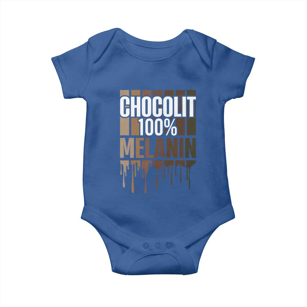 Funny Chocolit 100% Baby Onesie Melanin Black Pride African American