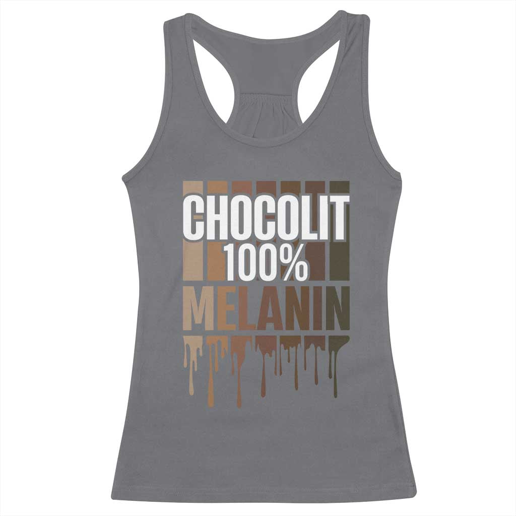 Funny Chocolit 100% Racerback Tank Top Melanin Black Pride African American