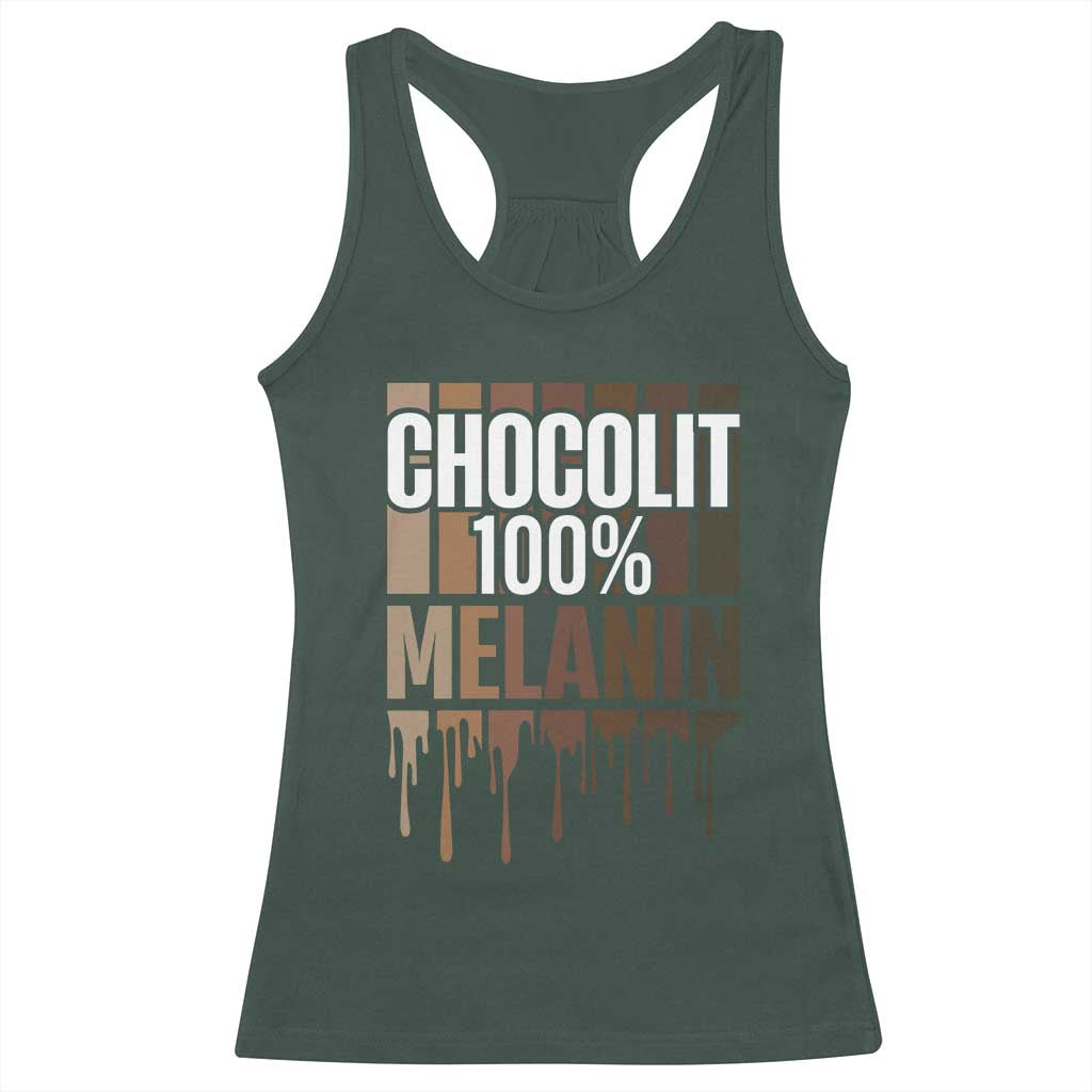 Funny Chocolit 100% Racerback Tank Top Melanin Black Pride African American