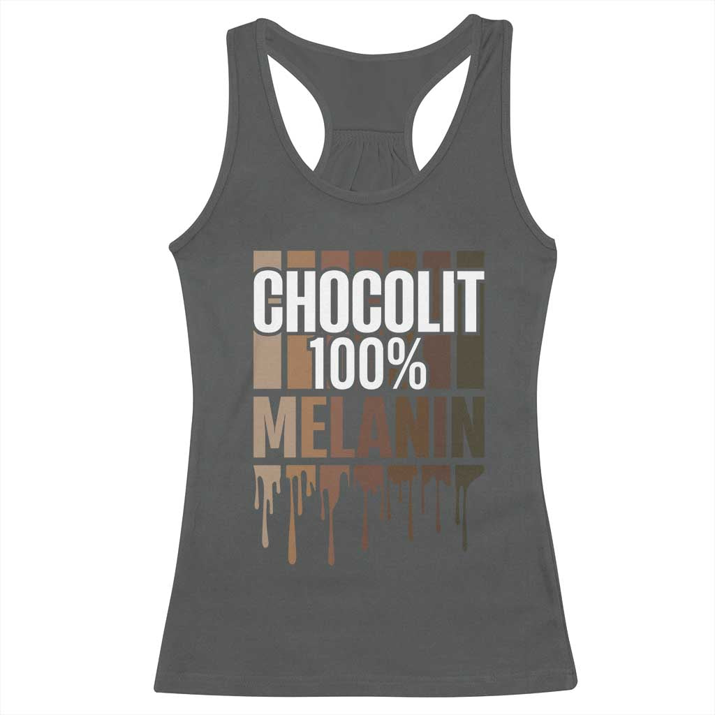 Funny Chocolit 100% Racerback Tank Top Melanin Black Pride African American