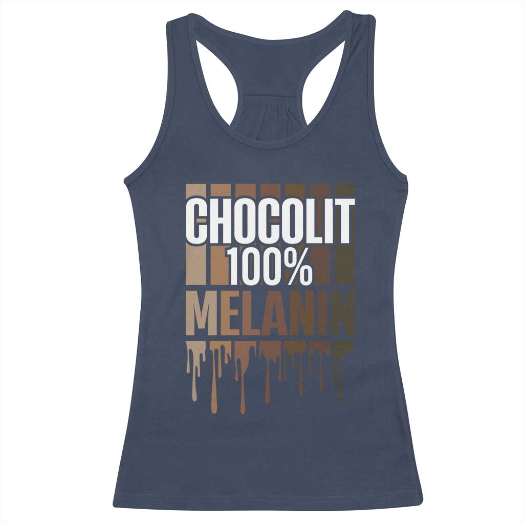 Funny Chocolit 100% Racerback Tank Top Melanin Black Pride African American