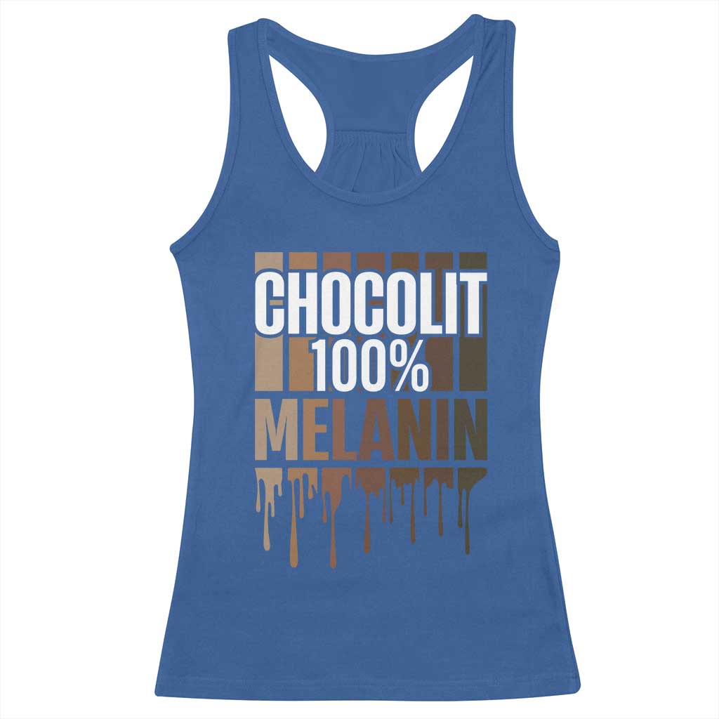 Funny Chocolit 100% Racerback Tank Top Melanin Black Pride African American