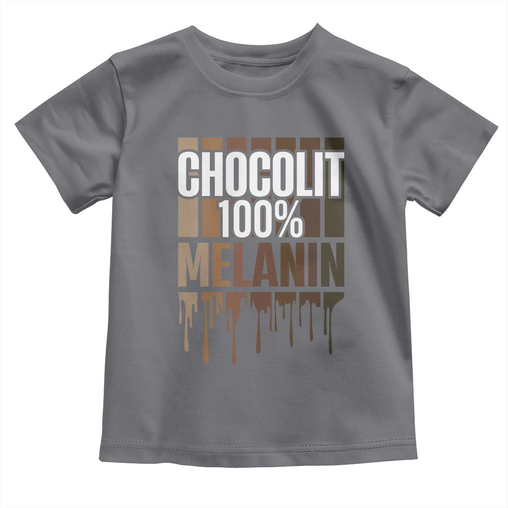 Funny Chocolit 100% Toddler T Shirt Melanin Black Pride African American
