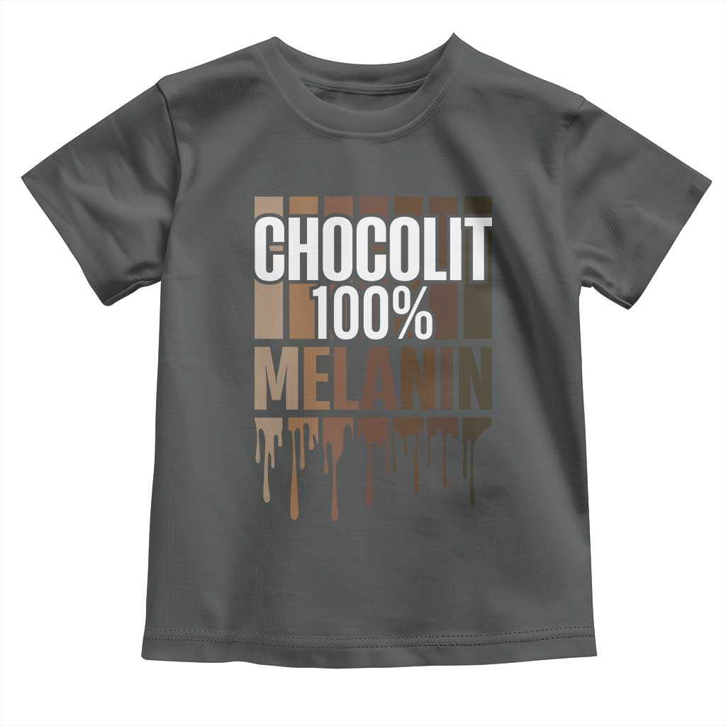 Funny Chocolit 100% Toddler T Shirt Melanin Black Pride African American