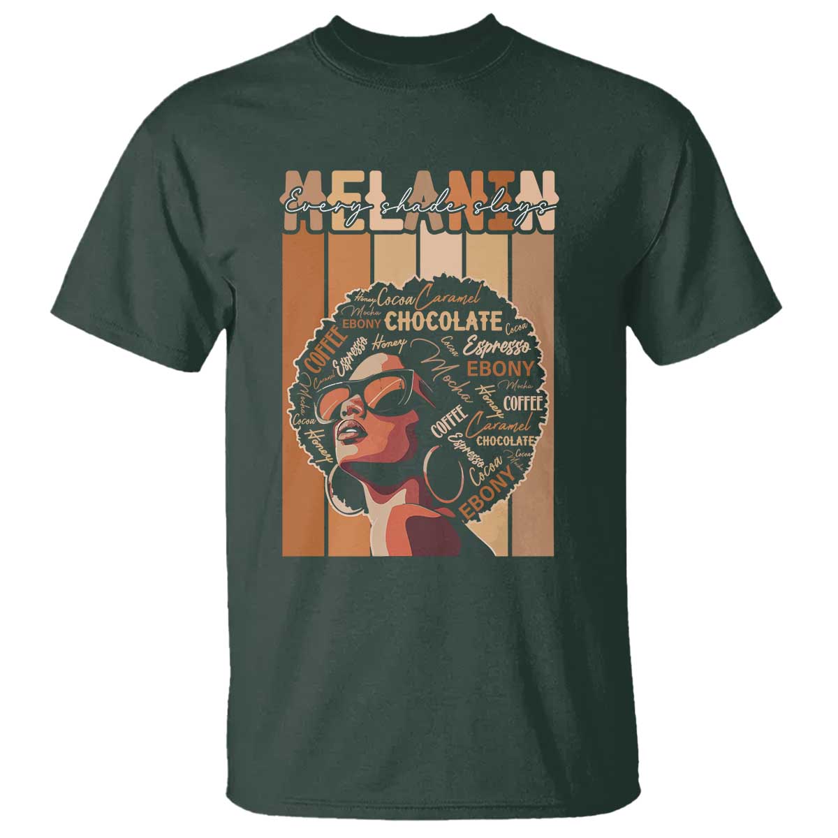 Melanin Every Shade Slays T Shirt Melanin Black Afro Queen African American Pride