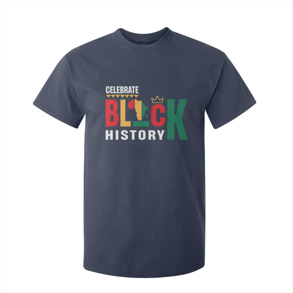 Celebrate Black History Month T Shirt For Kid African American History Africa Map