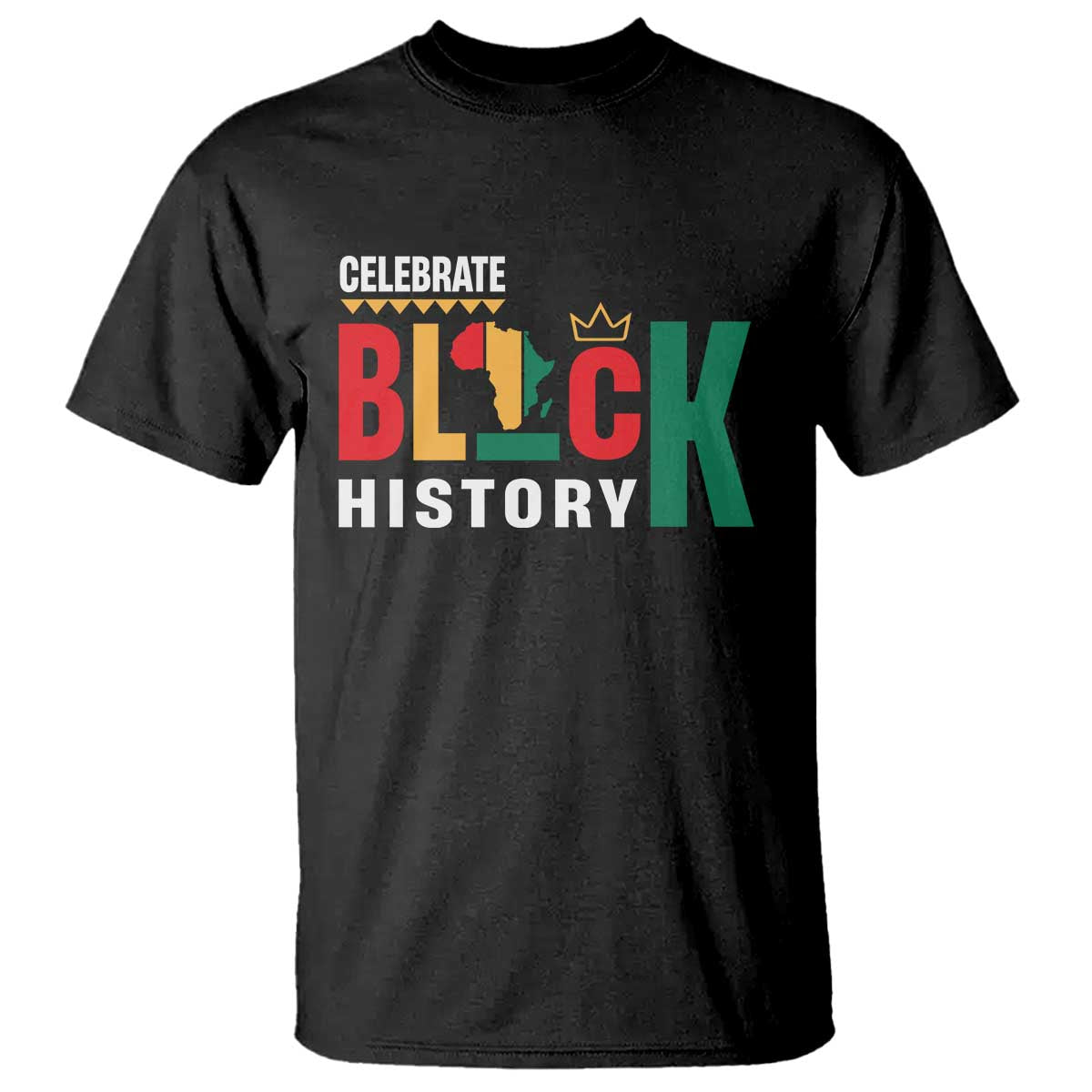 Celebrate Black History Month T Shirt African American History Africa Map