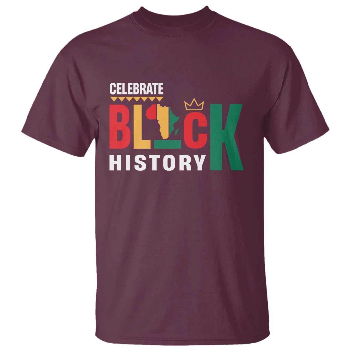 Celebrate Black History Month T Shirt African American History Africa Map