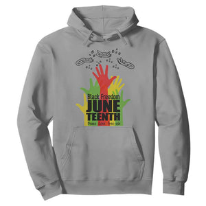 Juneteenth 1865 Hoodie Black Freedom Juneteenth Peace Love Free - ish Breaking Every Chain