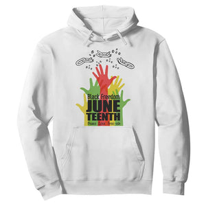 Juneteenth 1865 Hoodie Black Freedom Juneteenth Peace Love Free - ish Breaking Every Chain
