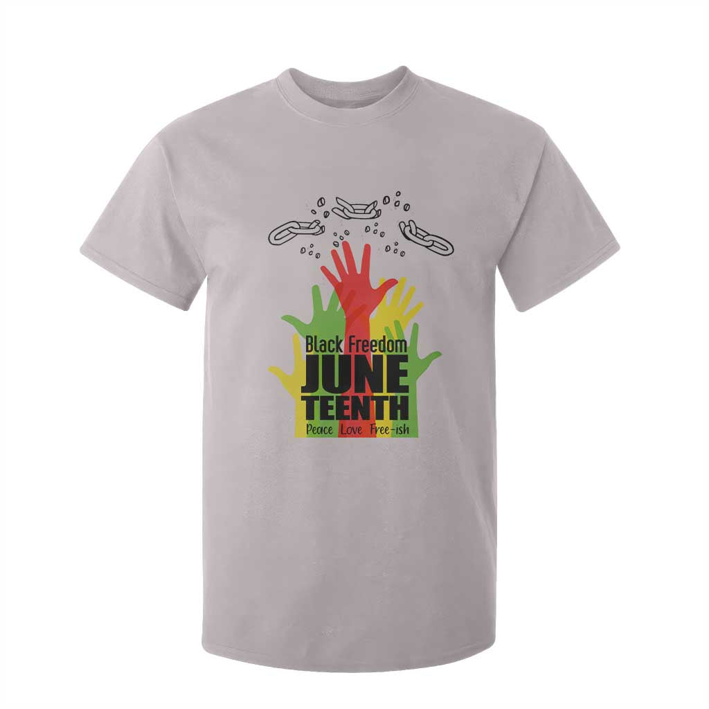 Juneteenth 1865 T Shirt For Kid Black Freedom Juneteenth Peace Love Free - ish Breaking Every Chain