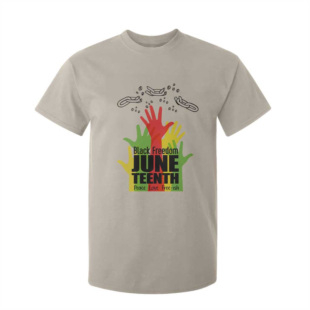 Juneteenth 1865 T Shirt For Kid Black Freedom Juneteenth Peace Love Free - ish Breaking Every Chain