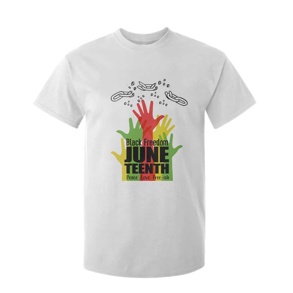 Juneteenth 1865 T Shirt For Kid Black Freedom Juneteenth Peace Love Free - ish Breaking Every Chain