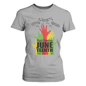 Juneteenth 1865 T Shirt For Women Black Freedom Juneteenth Peace Love Free - ish Breaking Every Chain
