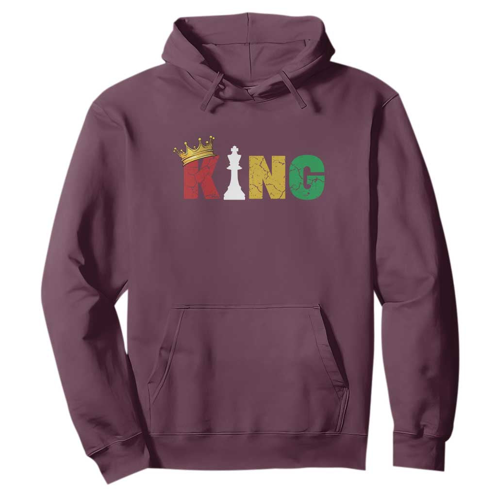 Funny Juneteenth King Hoodie Black Father Chess African American
