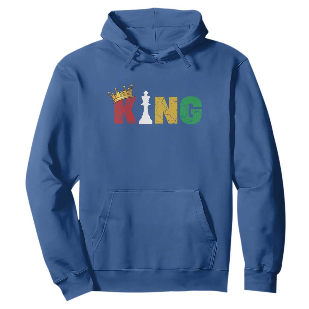 Funny Juneteenth King Hoodie Black Father Chess African American