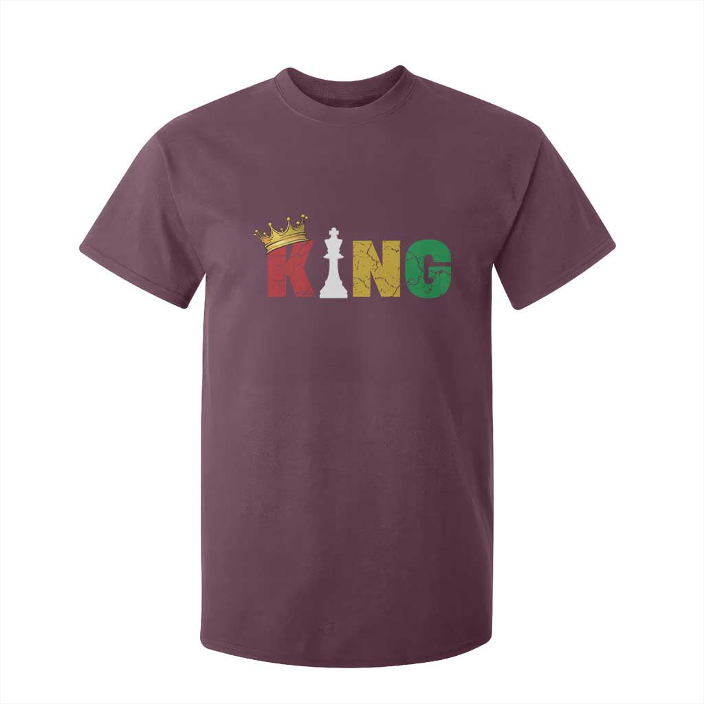Funny Juneteenth King T Shirt For Kid Black Father Chess African American