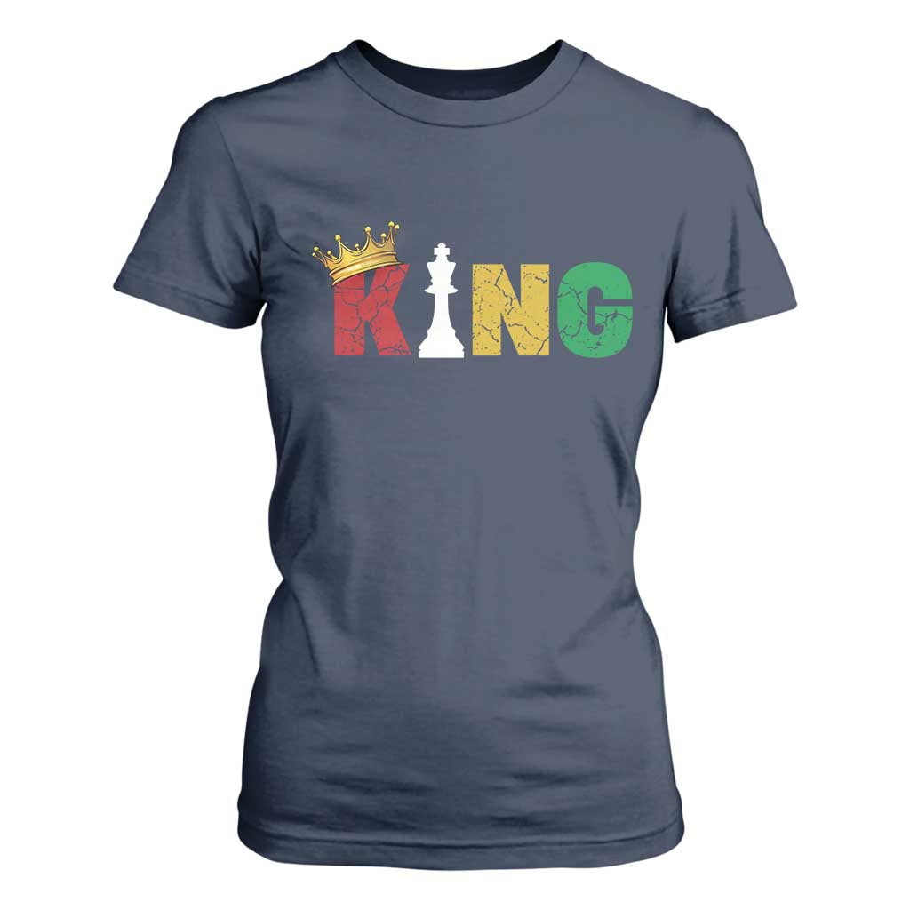 Funny Juneteenth King T Shirt For Women Black Father Chess African American