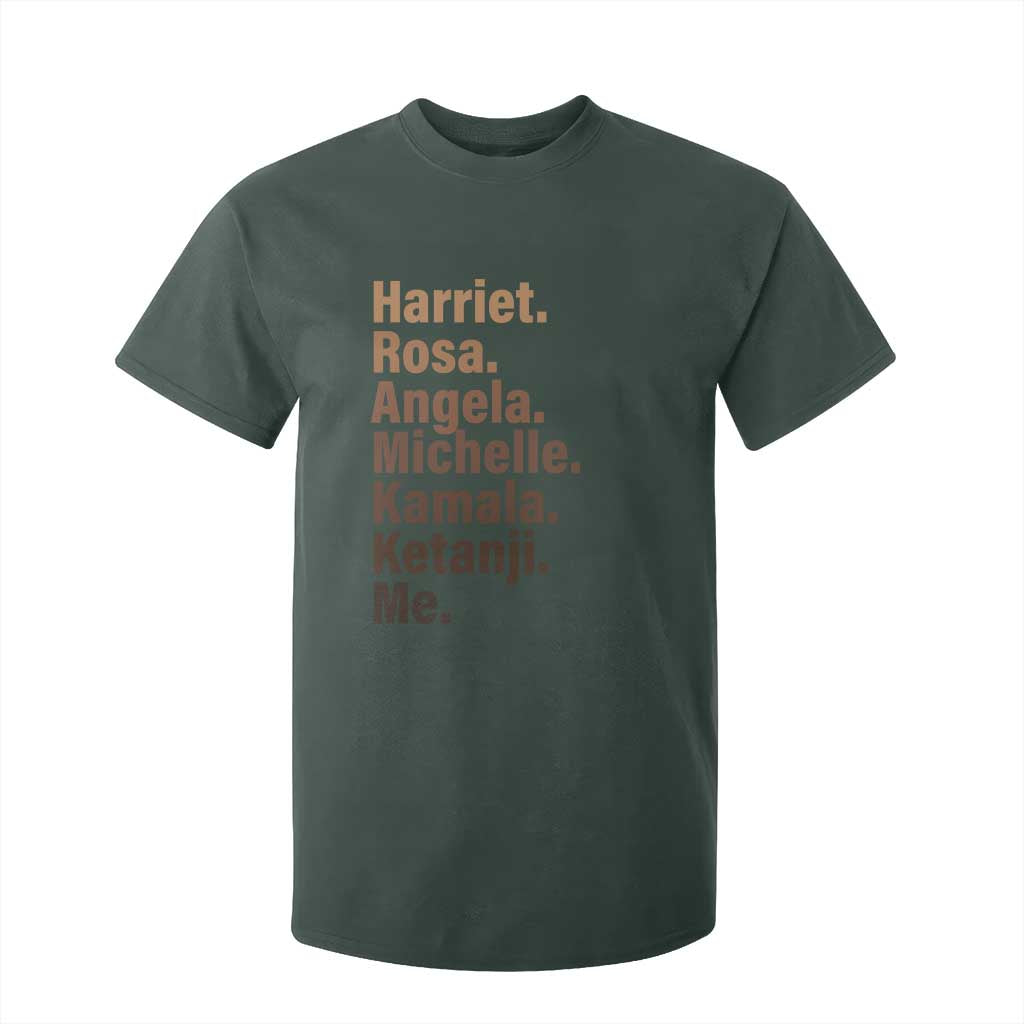 Melanin Black Pride T Shirt For Kid Harriet Rosa Angela Michelle Kamala Ketanji Me Black Leaders