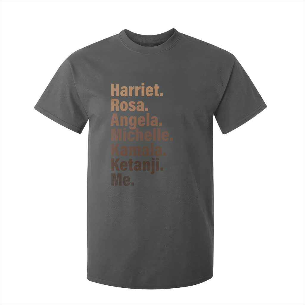 Melanin Black Pride T Shirt For Kid Harriet Rosa Angela Michelle Kamala Ketanji Me Black Leaders