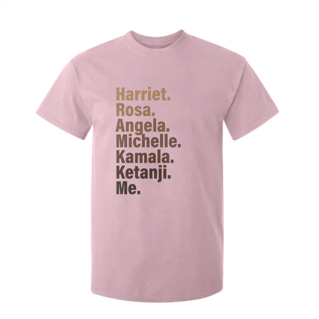 Melanin Black Pride T Shirt For Kid Harriet Rosa Angela Michelle Kamala Ketanji Me Black Leaders