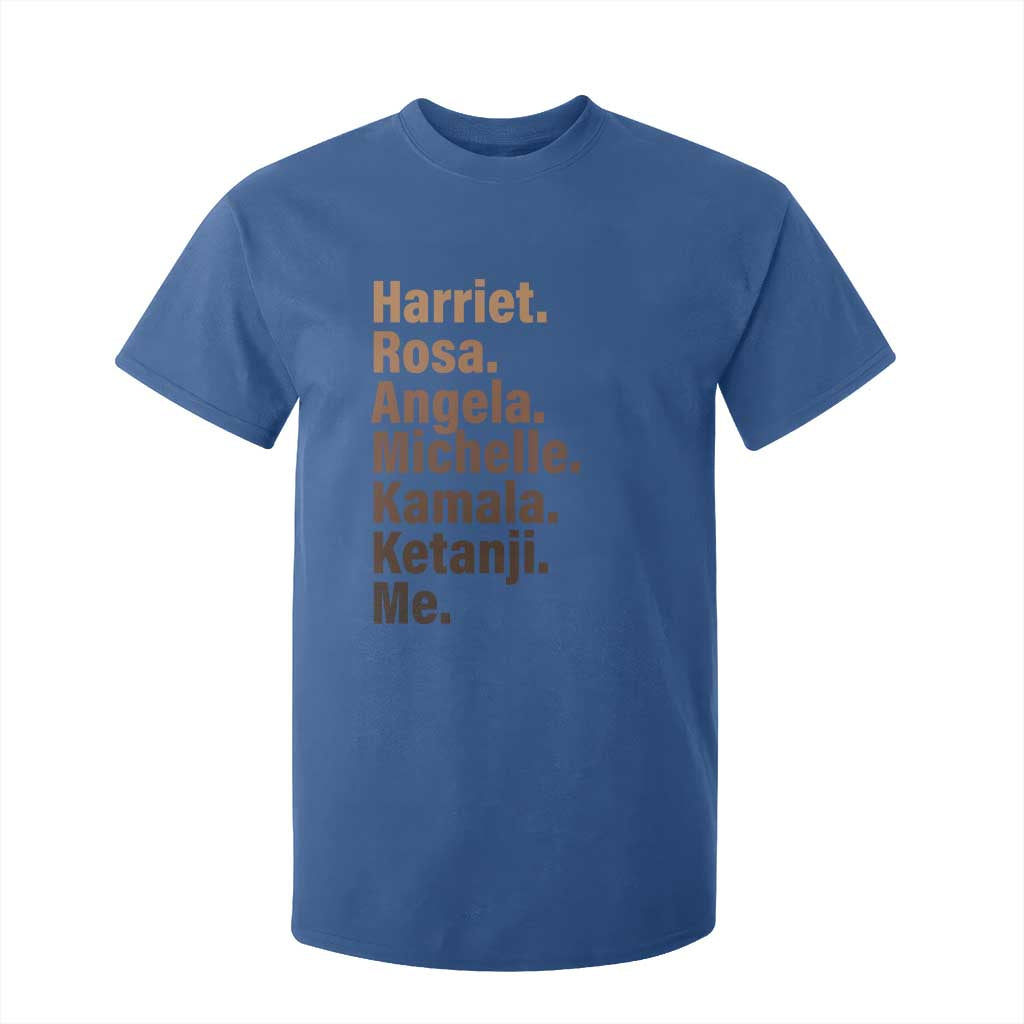Melanin Black Pride T Shirt For Kid Harriet Rosa Angela Michelle Kamala Ketanji Me Black Leaders