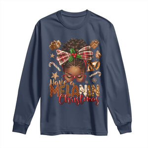 Have A Melanin Christmas African American Girl Long Sleeve Shirt