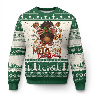 Have A Melanin Xmas African American Girl Ugly Christmas Sweater