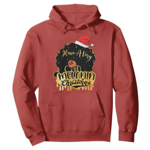 Have A Melanin Christmas African American Santa Girl Hoodie