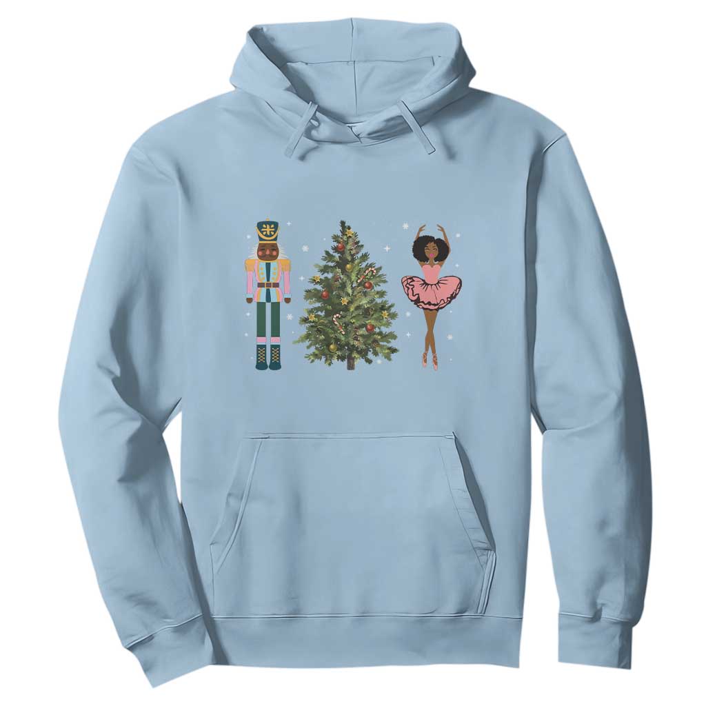 Funny Black Ballerina Afro Nutcracker African American Christmas Hoodie