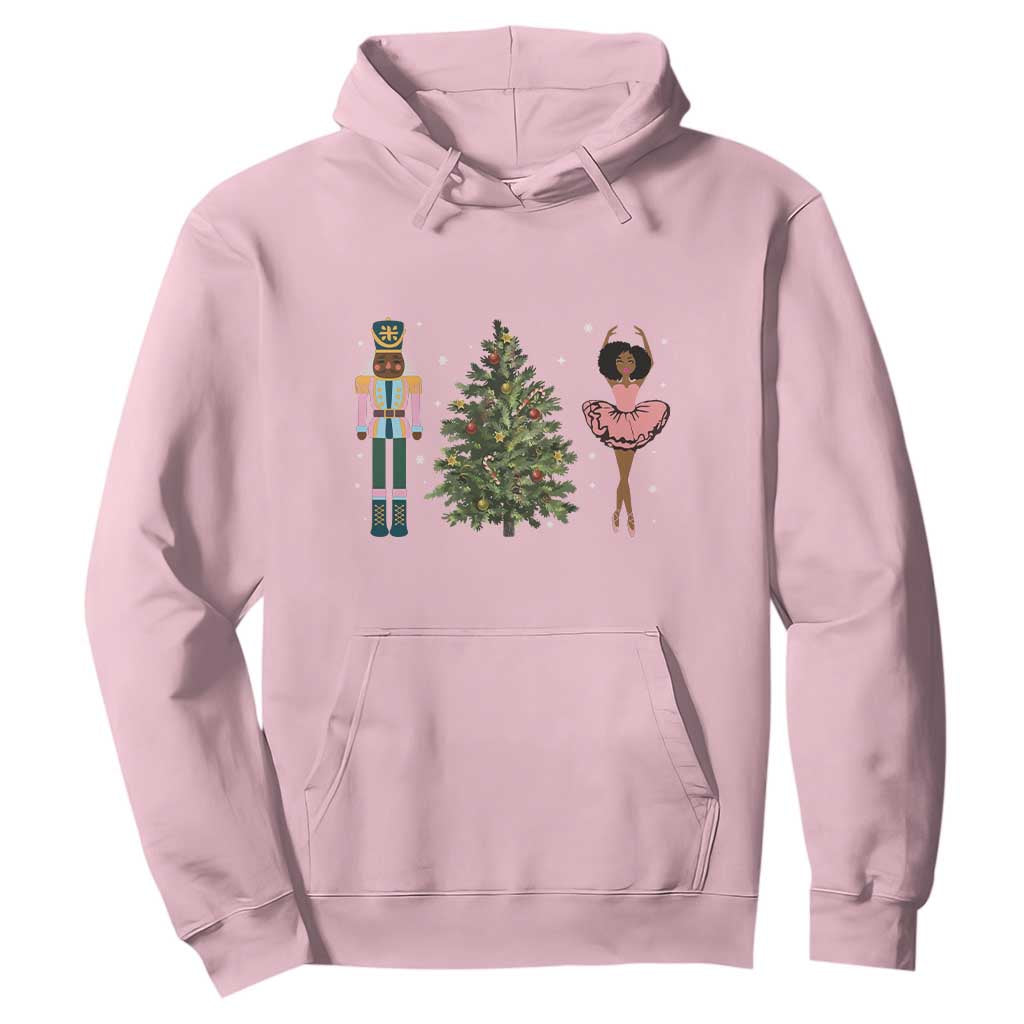 Funny Black Ballerina Afro Nutcracker African American Christmas Hoodie
