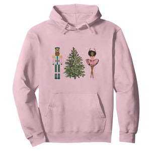 Funny Black Ballerina Afro Nutcracker African American Christmas Hoodie