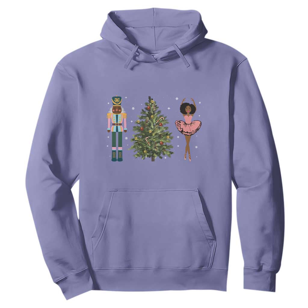Funny Black Ballerina Afro Nutcracker African American Christmas Hoodie
