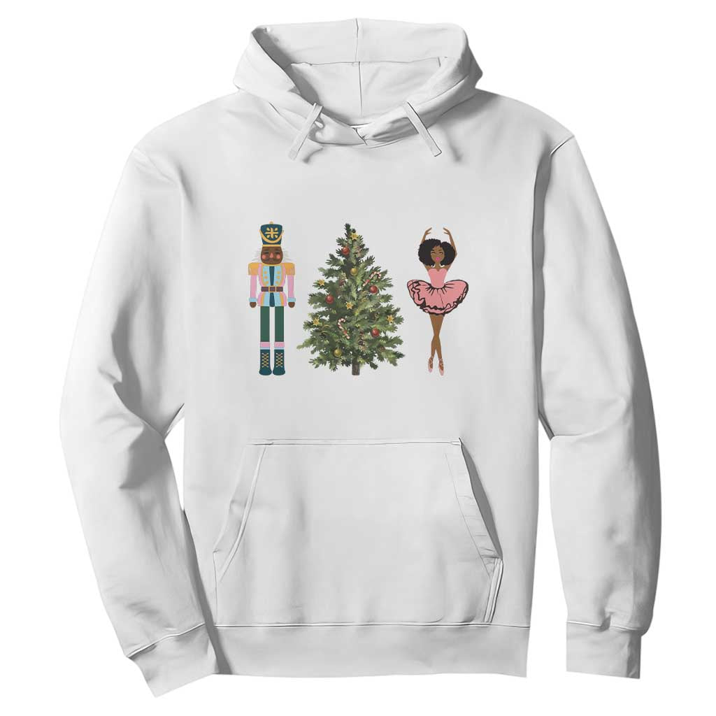 Funny Black Ballerina Afro Nutcracker African American Christmas Hoodie
