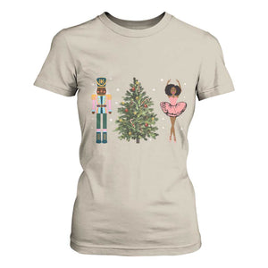 Funny Black Ballerina Afro Nutcracker African American Christmas T Shirt For Women