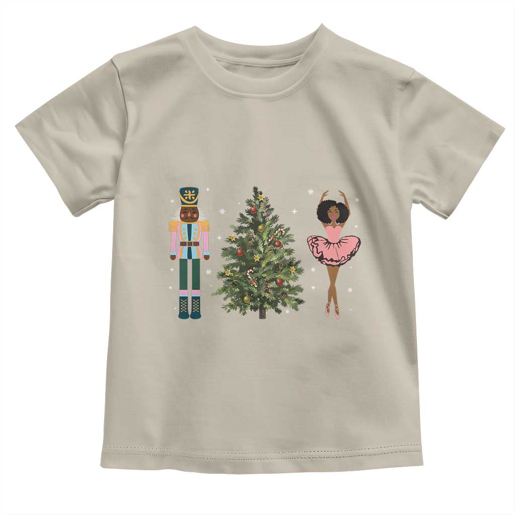 Funny Black Ballerina Afro Nutcracker African American Christmas Toddler T Shirt