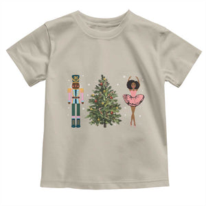 Funny Black Ballerina Afro Nutcracker African American Christmas Toddler T Shirt