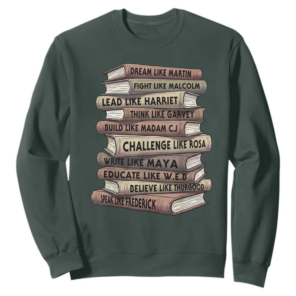 Black History Month African American Leaders Teacher Book Lover Sweatshirt