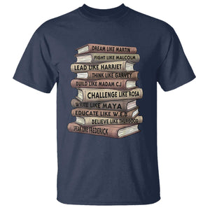 Black History Month African American Leaders Teacher Book Lover T Shirt