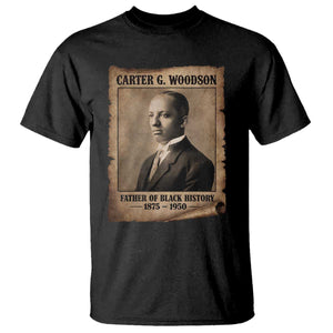 Carter G Woodson T Shirt Father Of Black History Month Old Paper Graphic