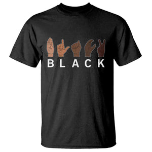 Black Asl Sign Language Hands Signs African American Month T Shirt