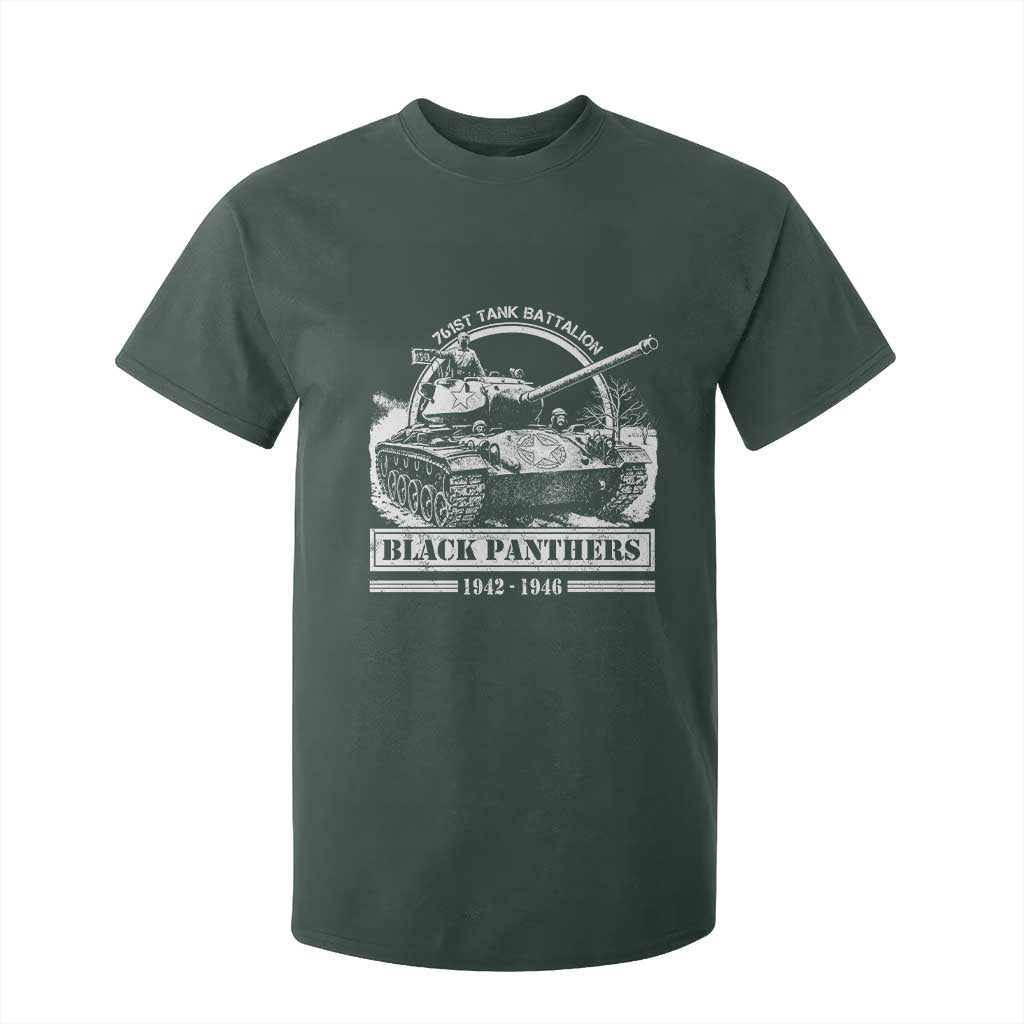 Black Panthers 761st Tank Battalion T Shirt For Kid WW2 Heroes Black History Month