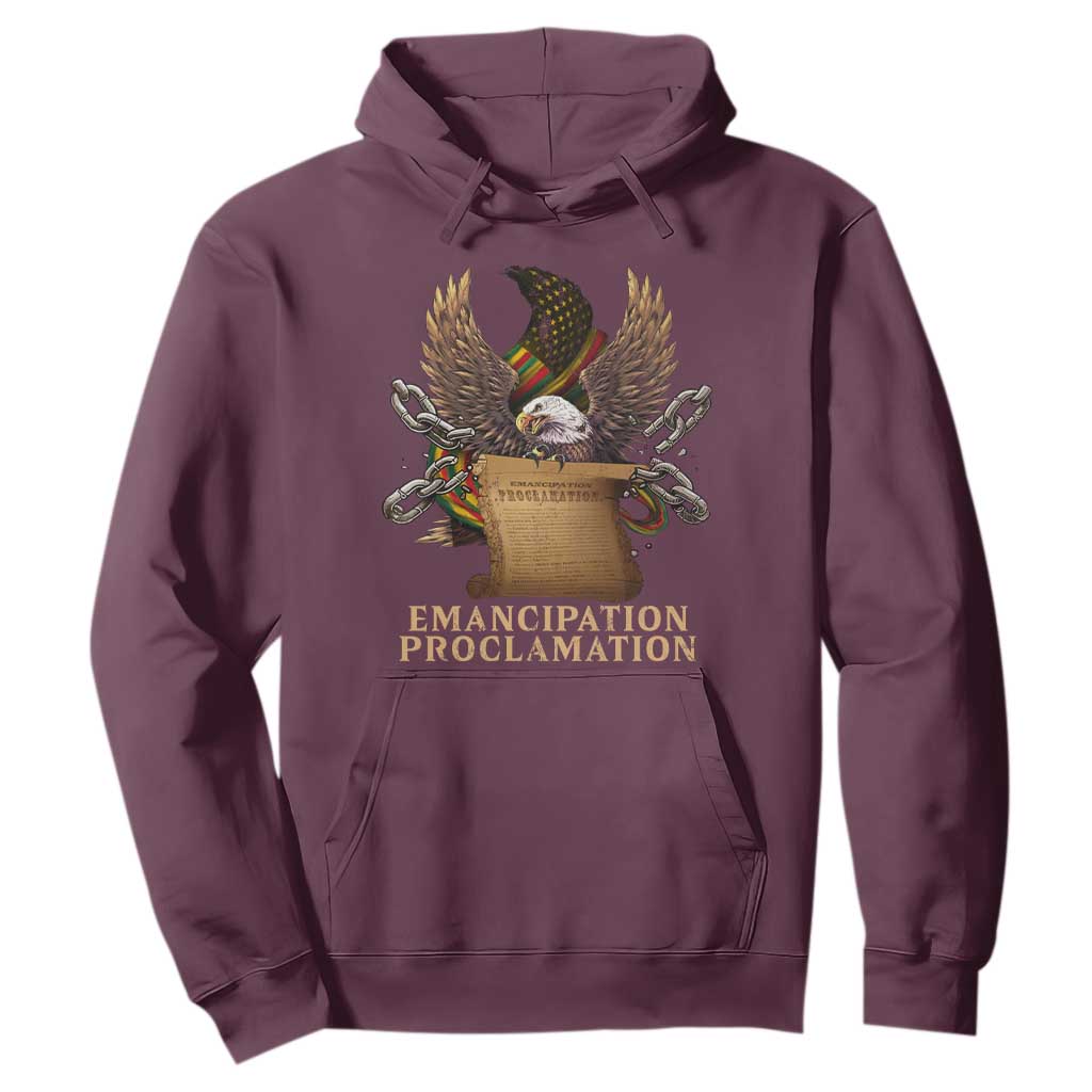 Emancipation Proclamation Hoodie Juneteenth End of Slavery Bald Eagle