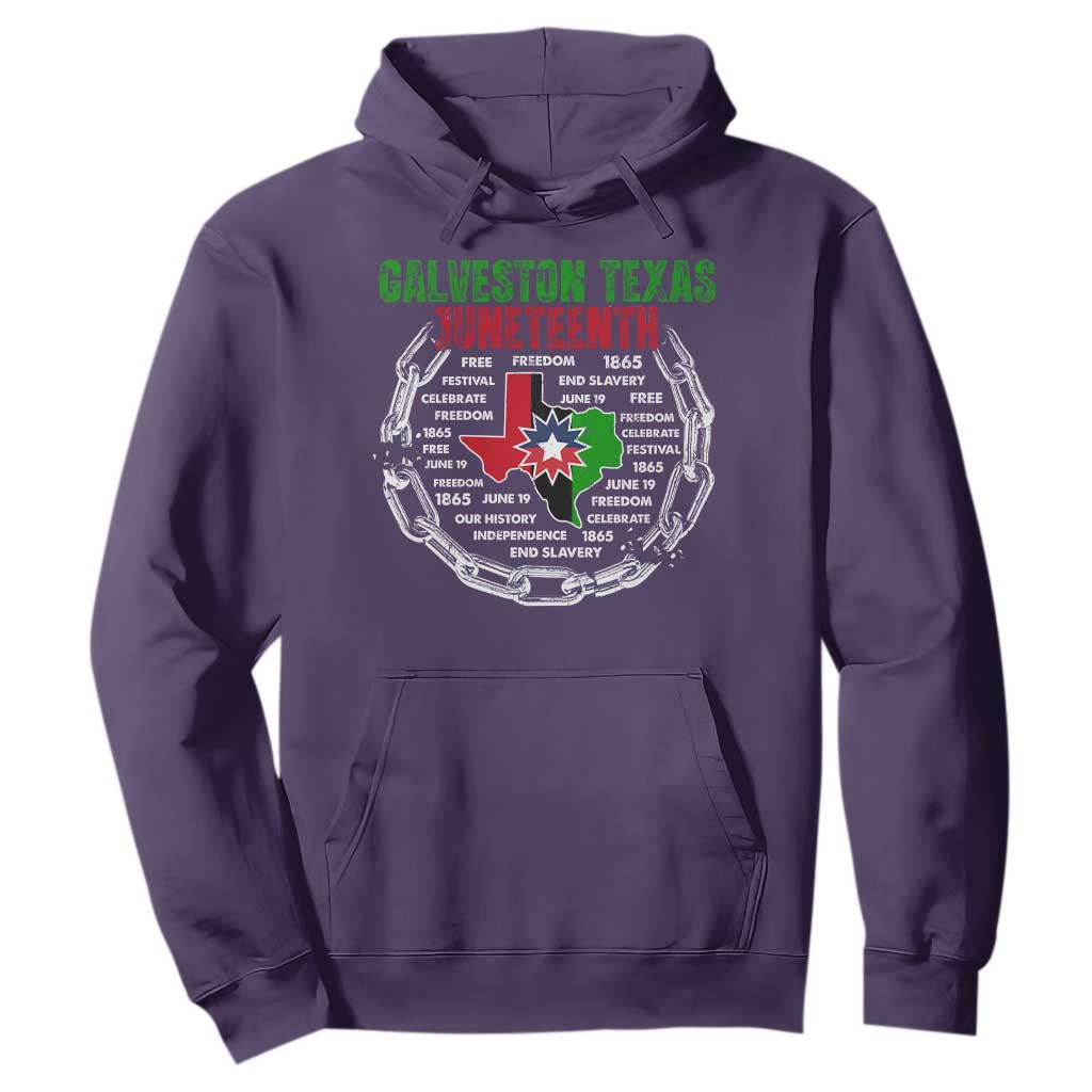Juneteenth Galveston Texas Hoodie Break The Chain Freedom Since 1865