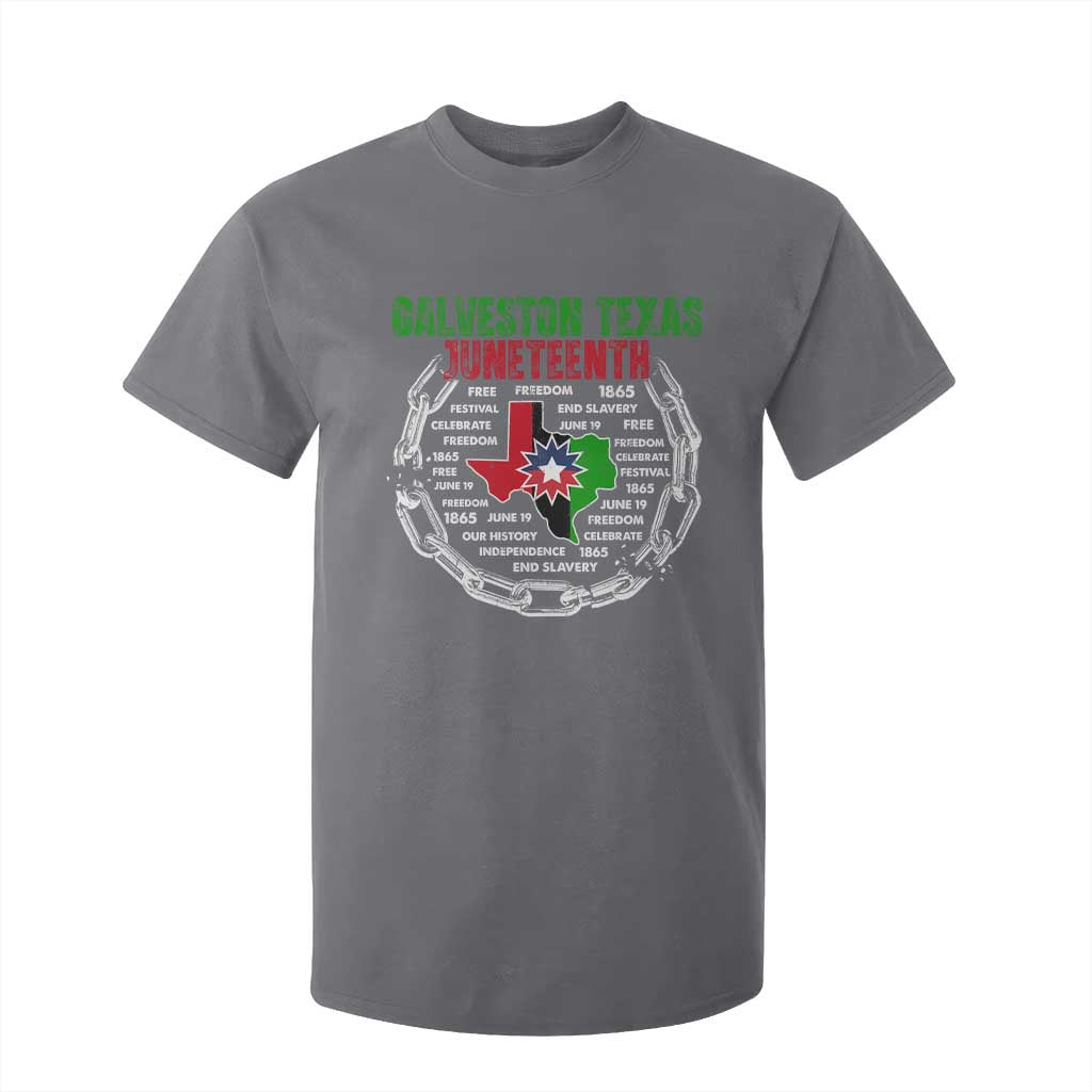 Juneteenth Galveston Texas T Shirt For Kid Break The Chain Freedom Since 1865