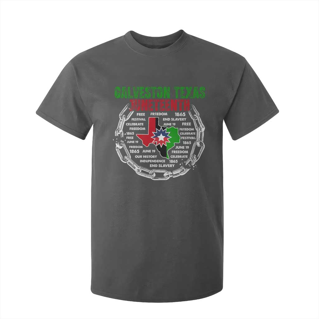 Juneteenth Galveston Texas T Shirt For Kid Break The Chain Freedom Since 1865
