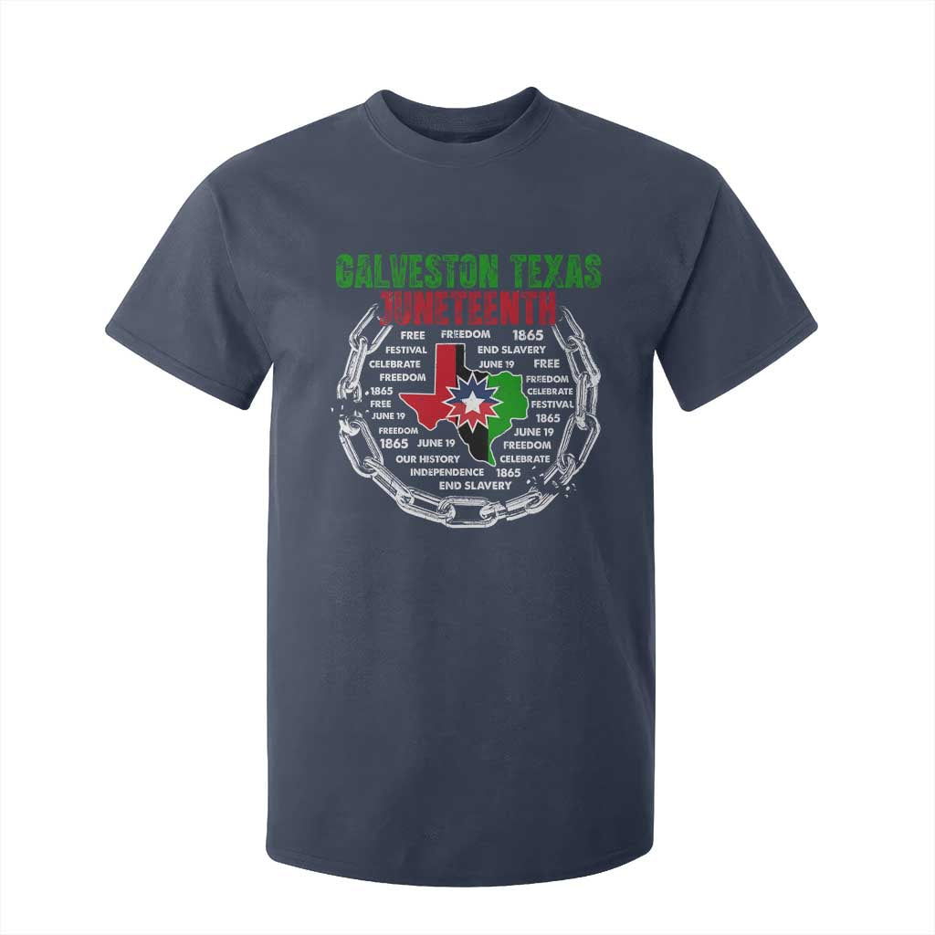 Juneteenth Galveston Texas T Shirt For Kid Break The Chain Freedom Since 1865