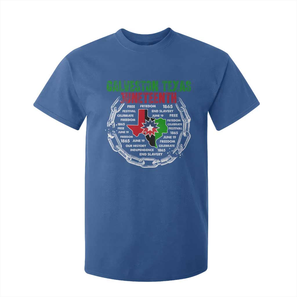 Juneteenth Galveston Texas T Shirt For Kid Break The Chain Freedom Since 1865